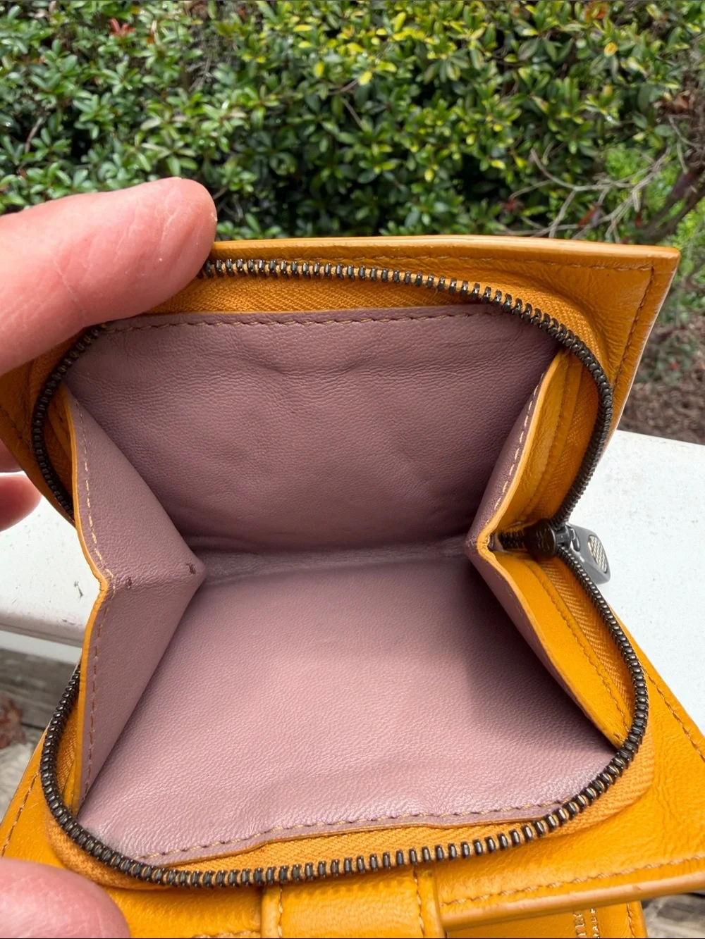 Bottega Veneta Woven Leather Snap Wallet in Mustard GUC
